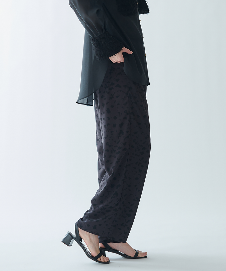 レオパードプリントワイドパンツ