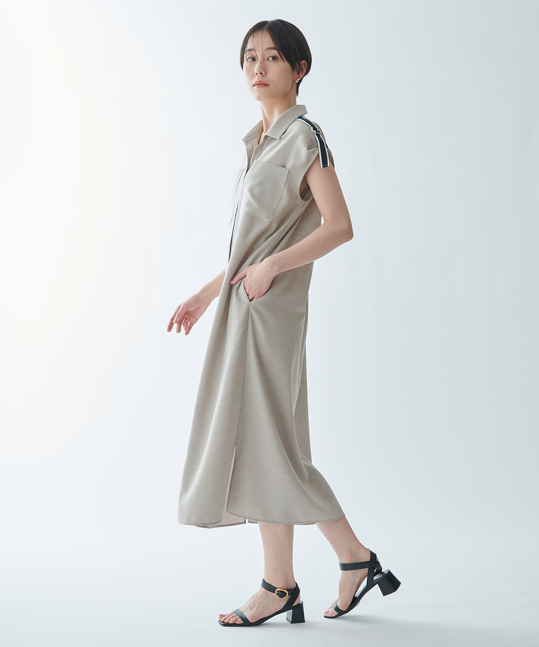 ノースリーブシャツワンピース – FACE SANS FARD ノースリーブシャツワンピース – FACE SANS FARD