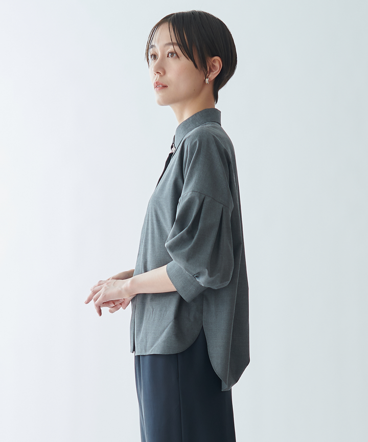 デザインスリーブブラウス