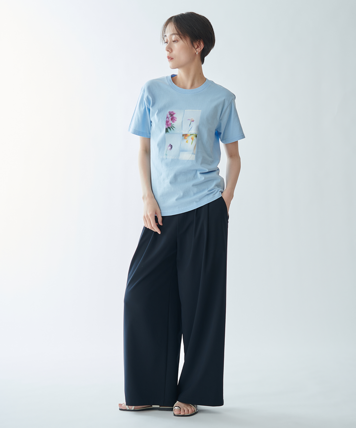 ツータックハイウエストワイドパンツ