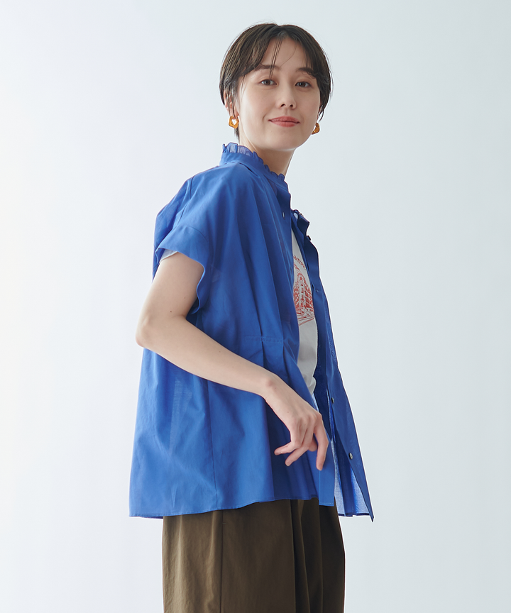ウエストタックブラウス