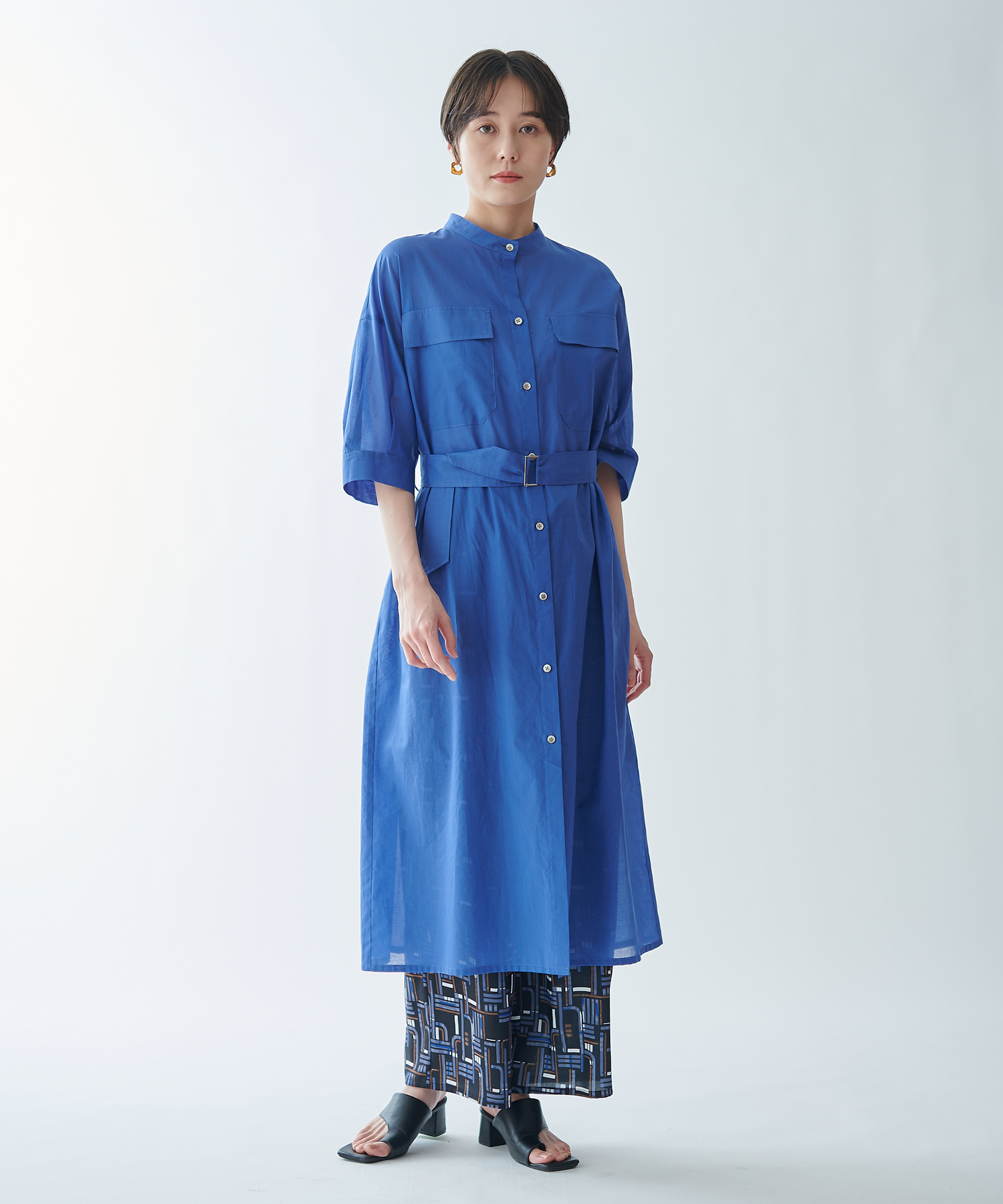 ウエストベルトシャツワンピース – FACE SANS FARD ウエストベルトシャツワンピース – FACE SANS FARD