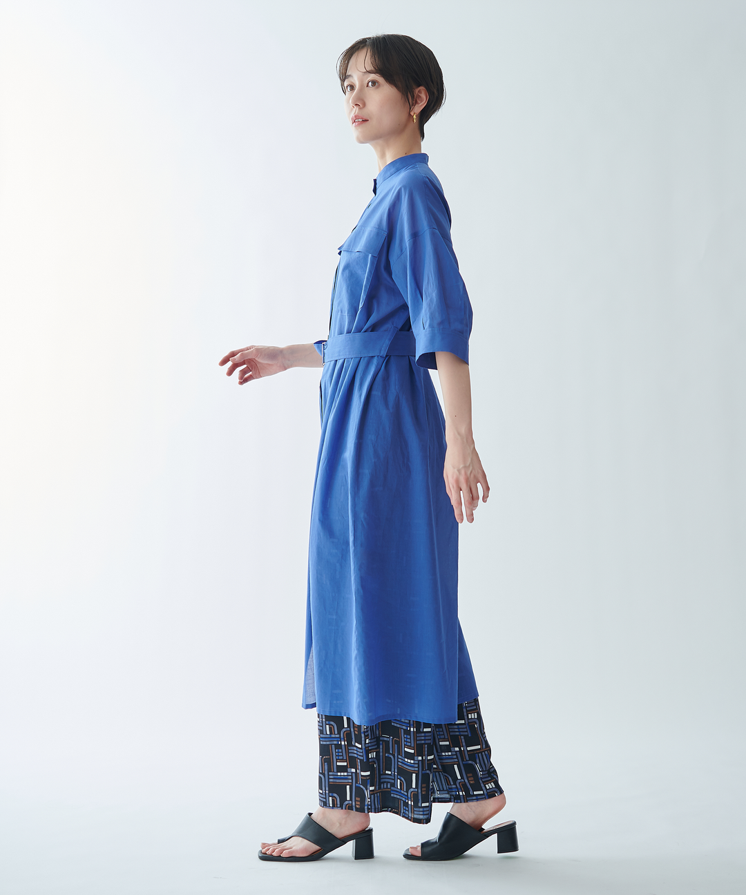 ウエストベルトシャツワンピース – FACE SANS FARD ウエストベルトシャツワンピース – FACE SANS FARD