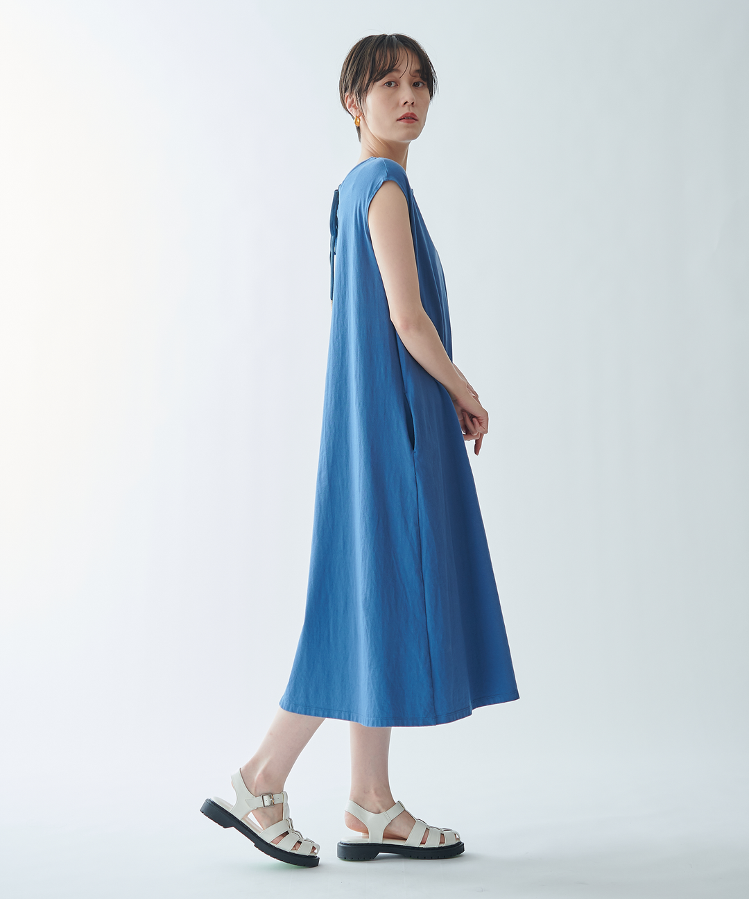【mademoiselle NONNON】 ノースリーブワンピース X887 2wayノースリーブワンピース – FACE SANS FARD