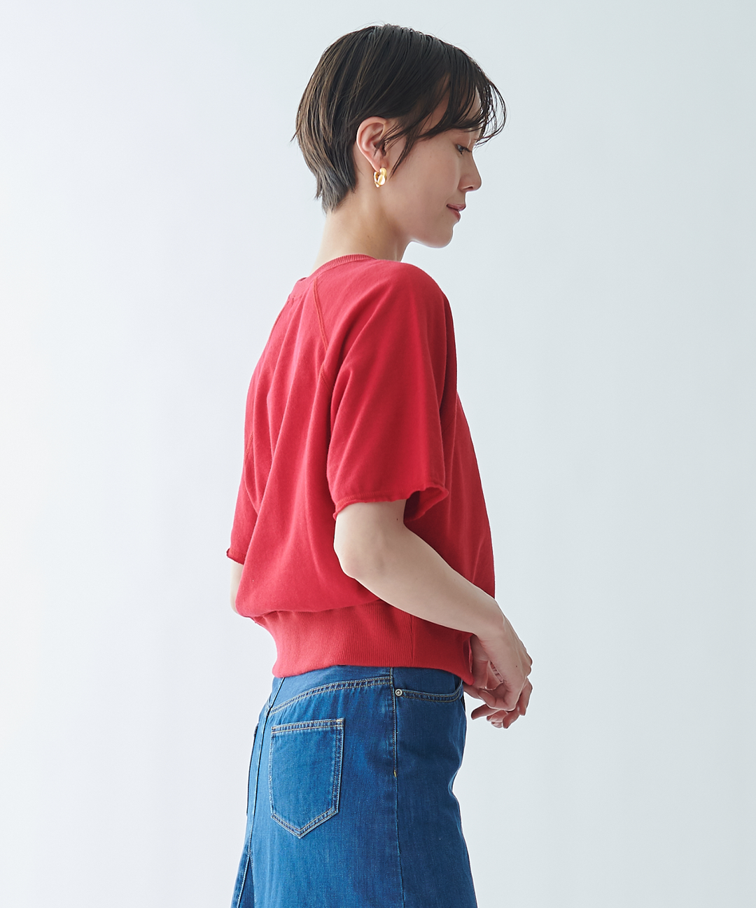 ラグランスリーブトップス