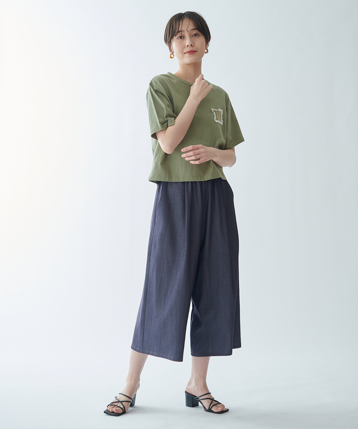シンプルガウチョパンツ