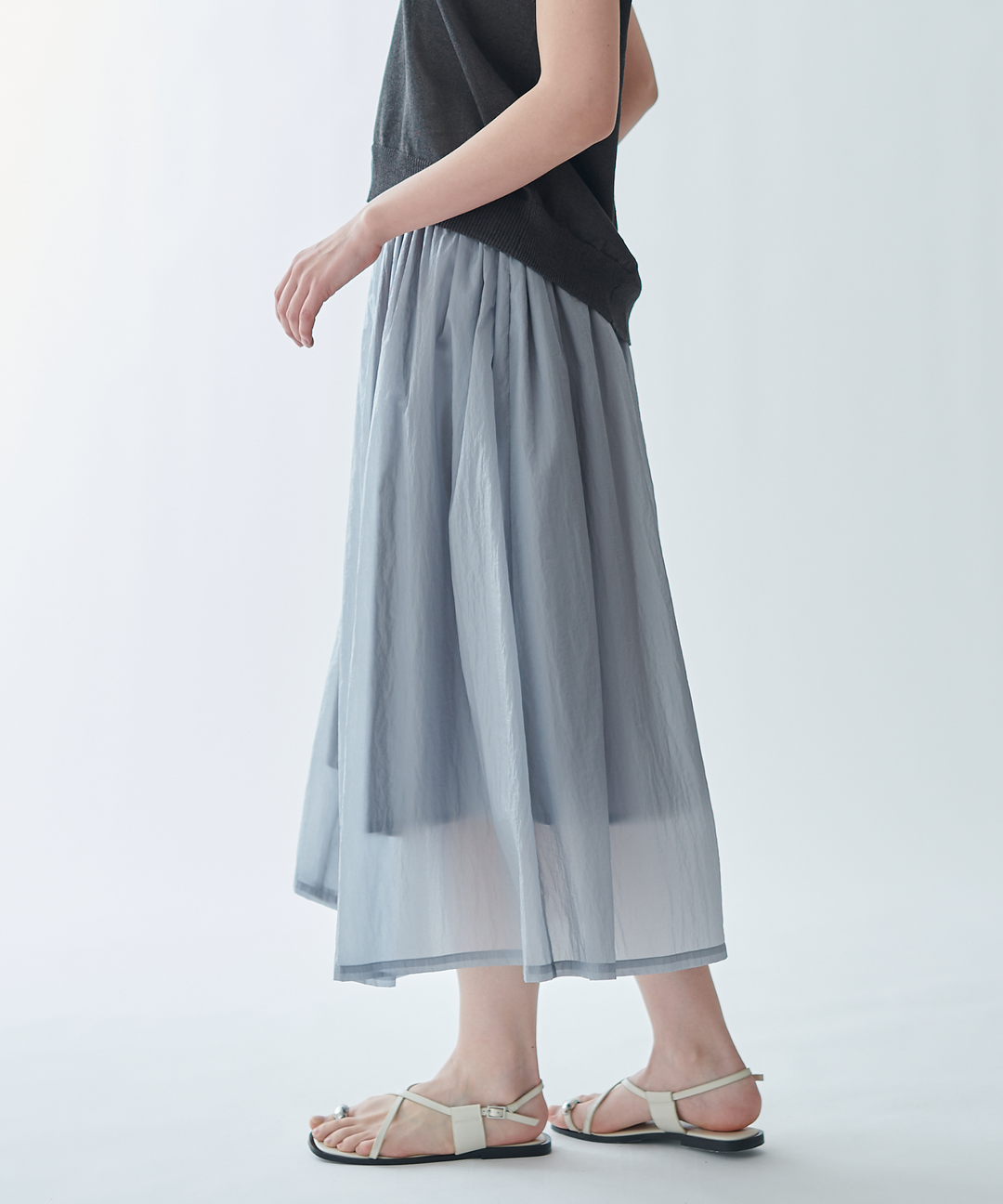 シースルータフタスカート