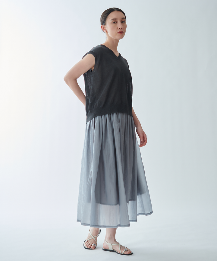 シースルータフタスカート