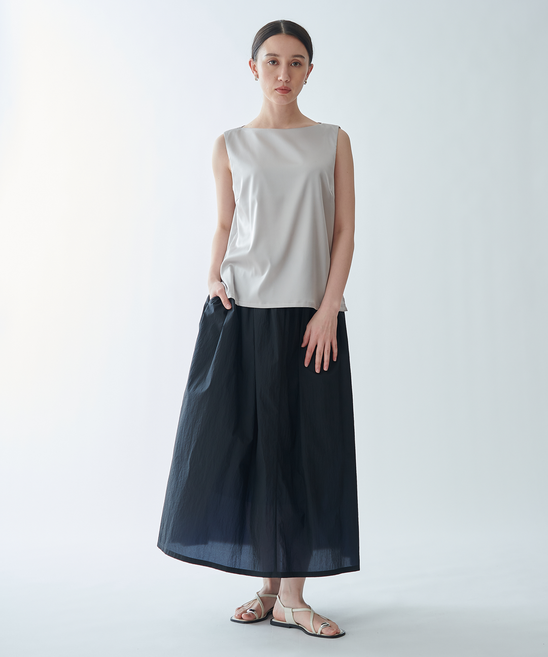 シースルータフタスカート