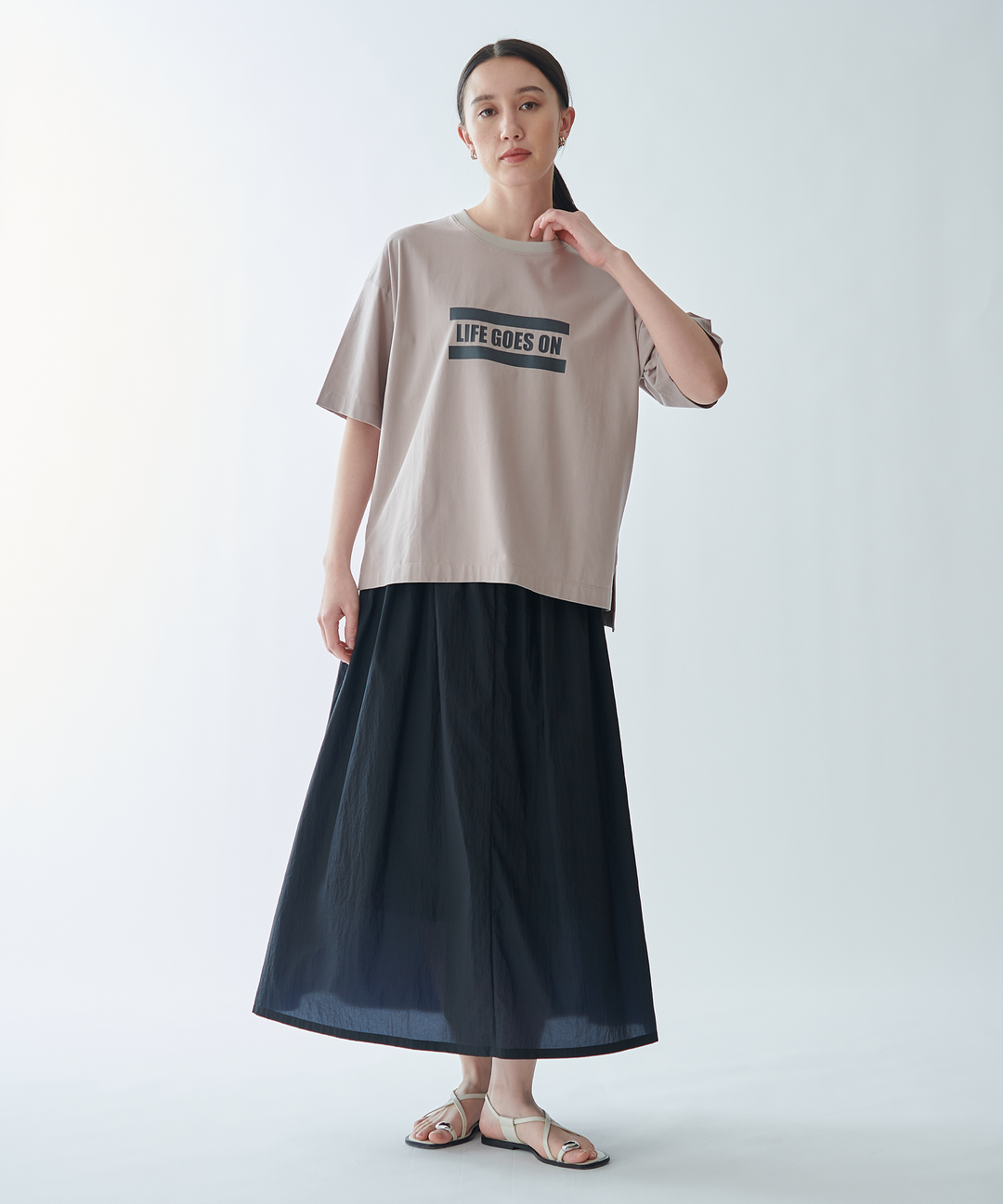 シースルータフタスカート