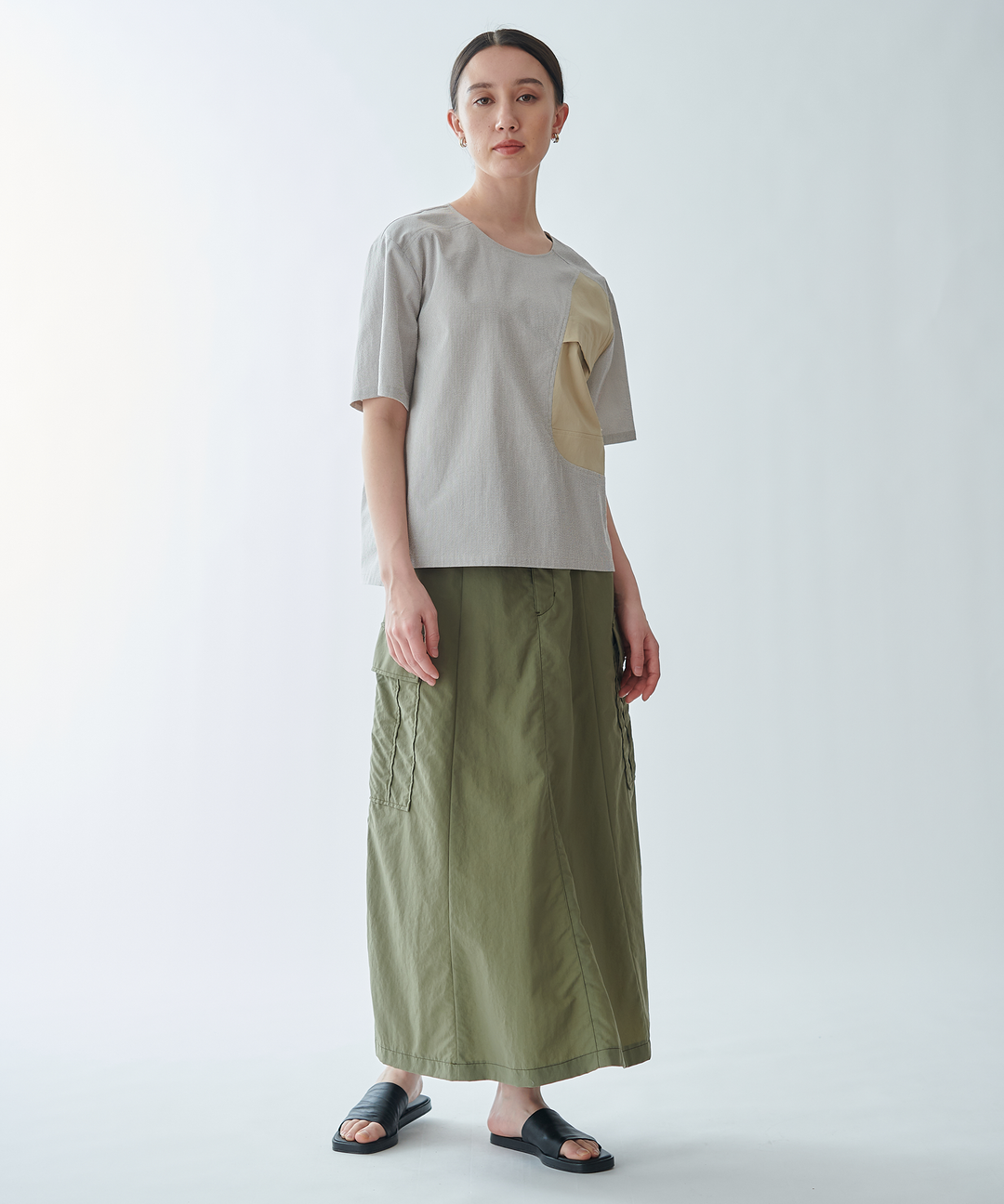 アシンメトリードッキングブラウス