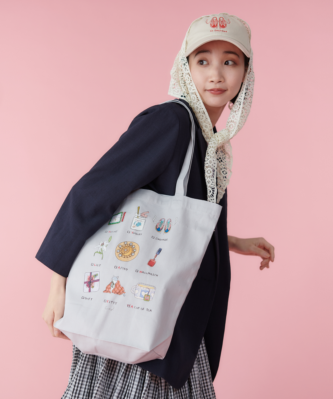 グラフィックトートバッグ | 清水こづえコラボ – FACE SANS FARD グラフィックトートバッグ | 清水こづえコラボ – FACE SANS FARD