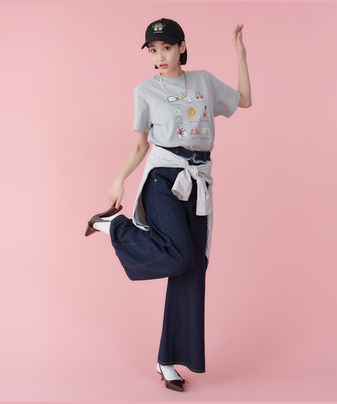 ワイドシルエットデニムパンツ