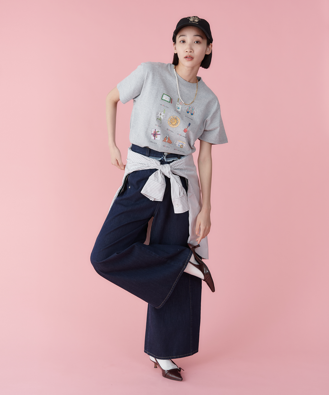ワイドシルエットデニムパンツ