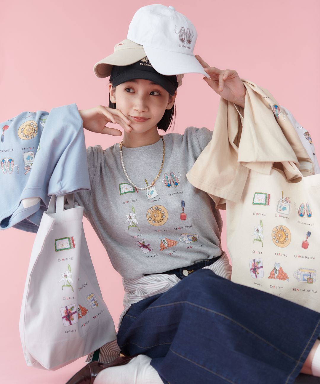 グラフィックトートバッグ | 清水こづえコラボ – FACE SANS FARD グラフィックトートバッグ | 清水こづえコラボ – FACE SANS FARD