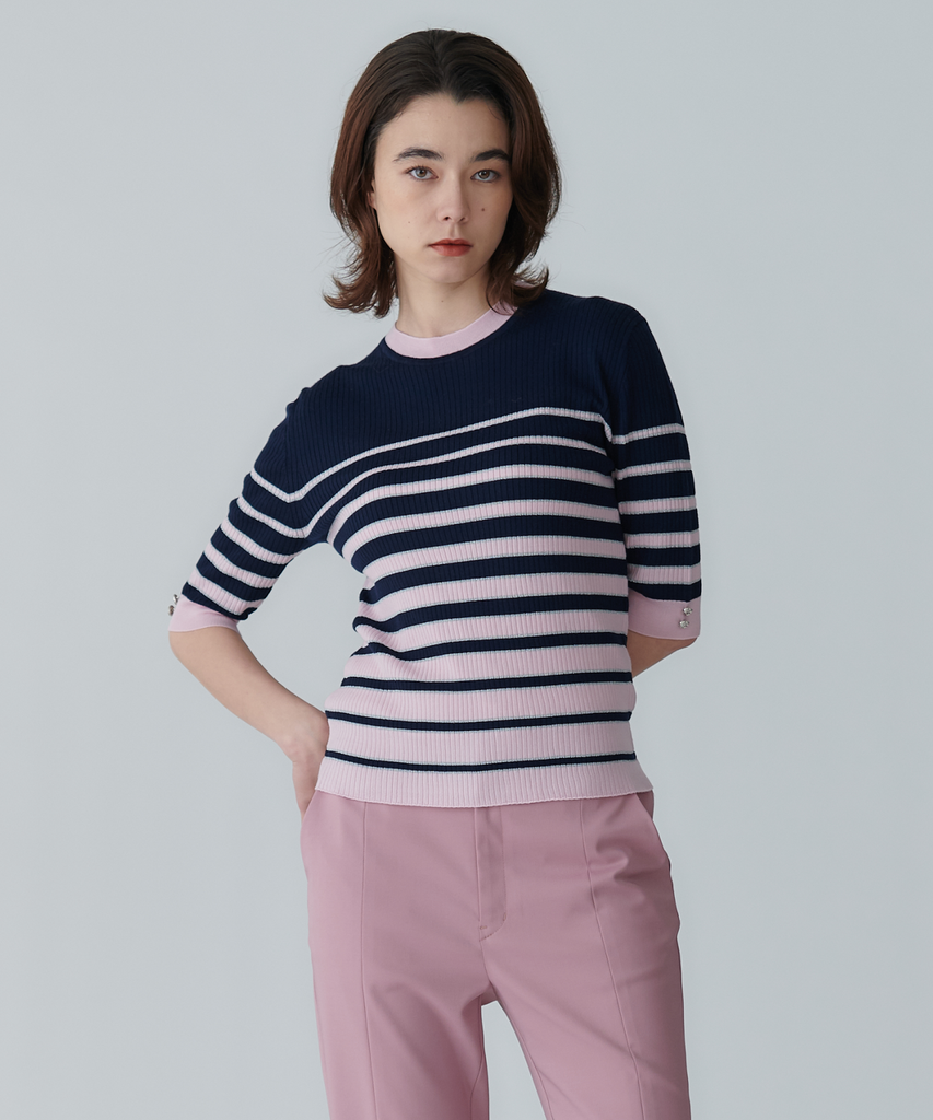 ボーダーニットF BEAMS F（ビームスF）【8/7再値下げ】【別注】JOHN SMEDLEY
