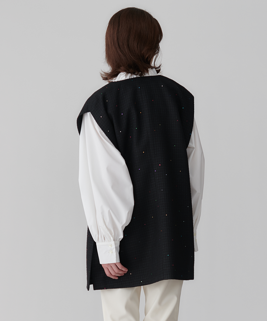 スパンコールツイード ドロップショルダージレ – FACE SANS FARD スパンコールツイード ドロップショルダージレ – FACE SANS FARD