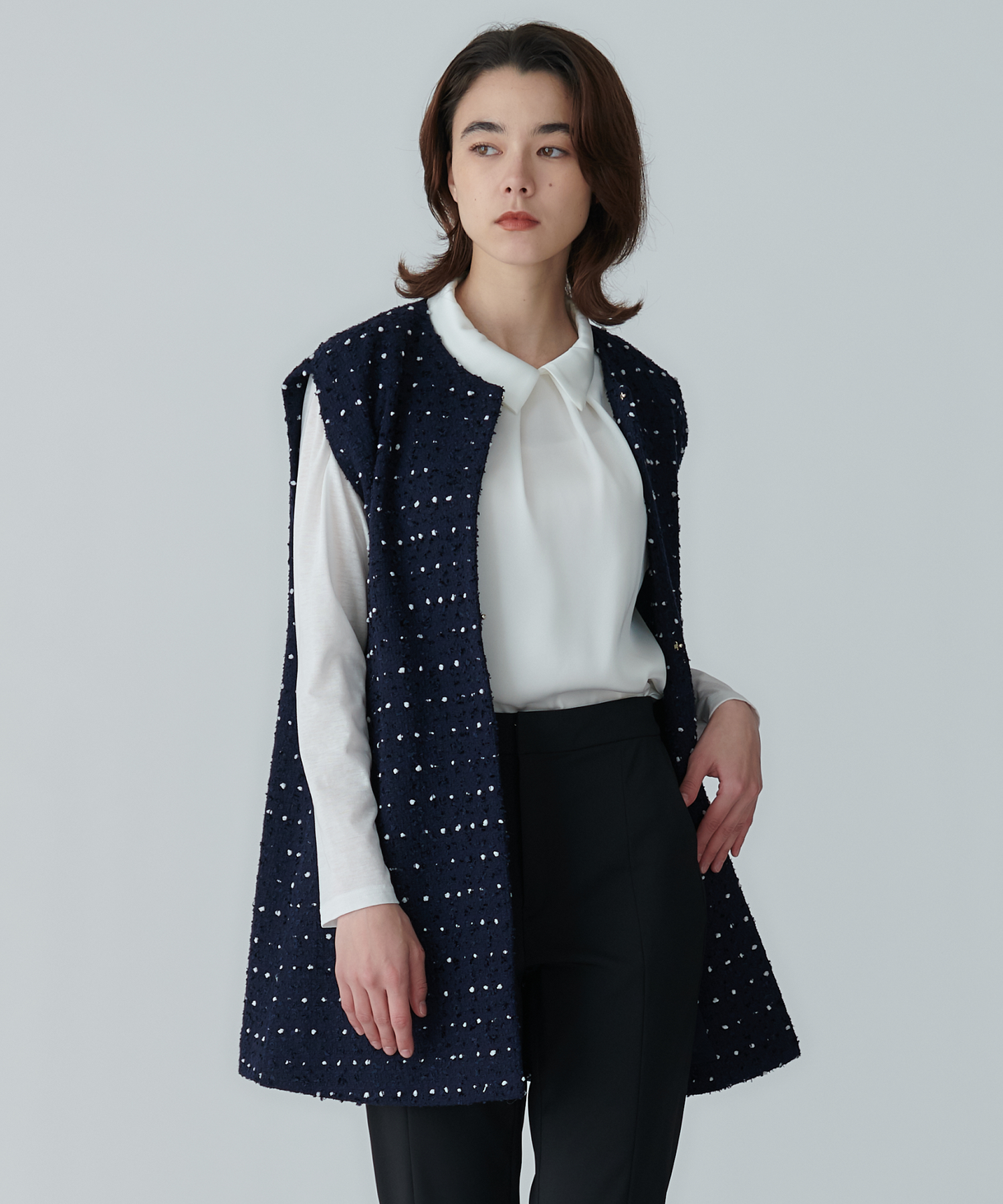 ドットツイードジレ – FACE SANS FARD ドットツイードジレ – FACE SANS FARD