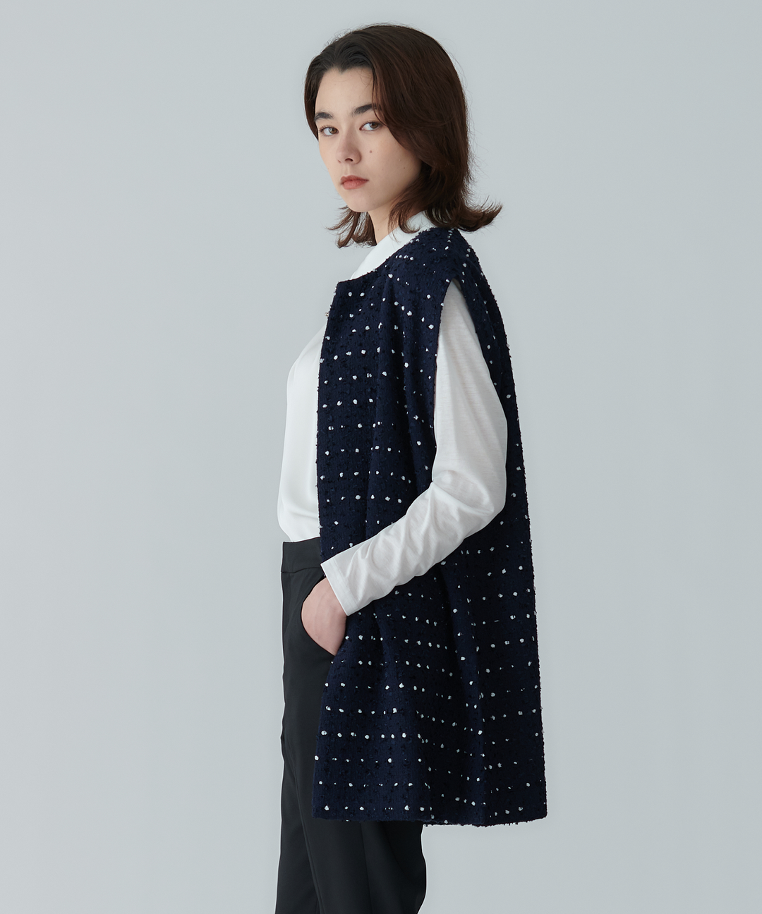 ドットツイードジレ – FACE SANS FARD ドットツイードジレ – FACE SANS FARD