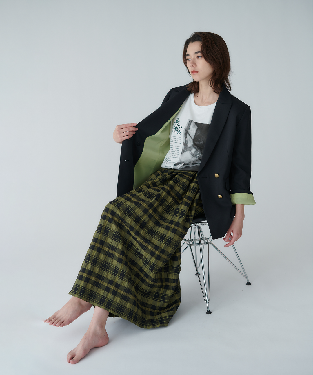 フォトプリントオーバーサイズロングTシャツ
