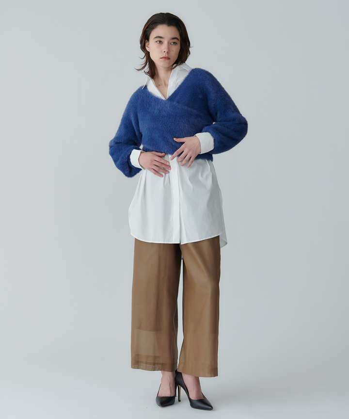 フェザーヤーンカシュクールニット