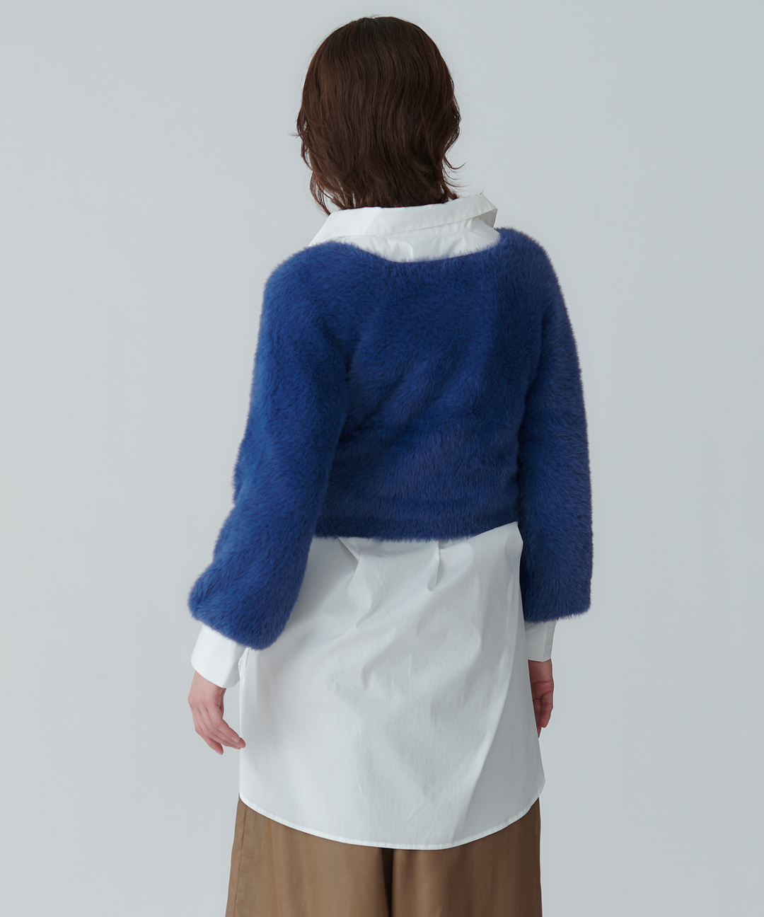フェザーヤーンカシュクールニット