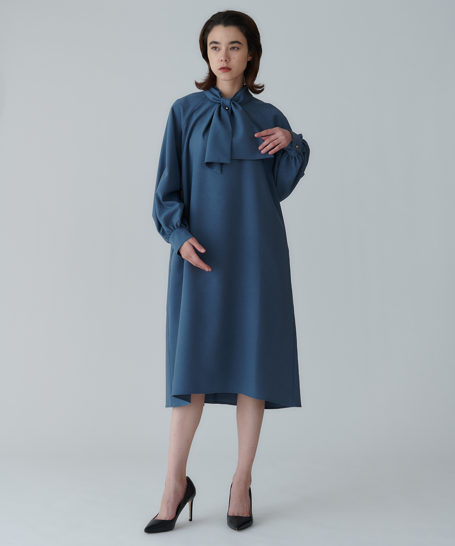 3.1 PhillipLim スカーフ アシンメトリー シャーリング ワンピース 3.1 PhillipLim スカーフ アシンメトリー シャーリング ワンピース