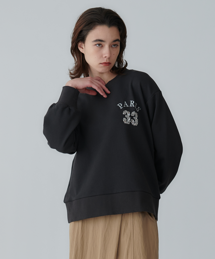 ビジュー刺繍スウェット – FACE SANS FARD