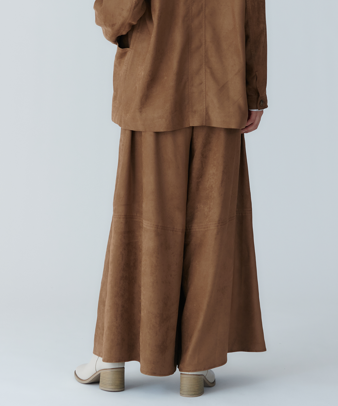 フェイクスエードワイドパンツ