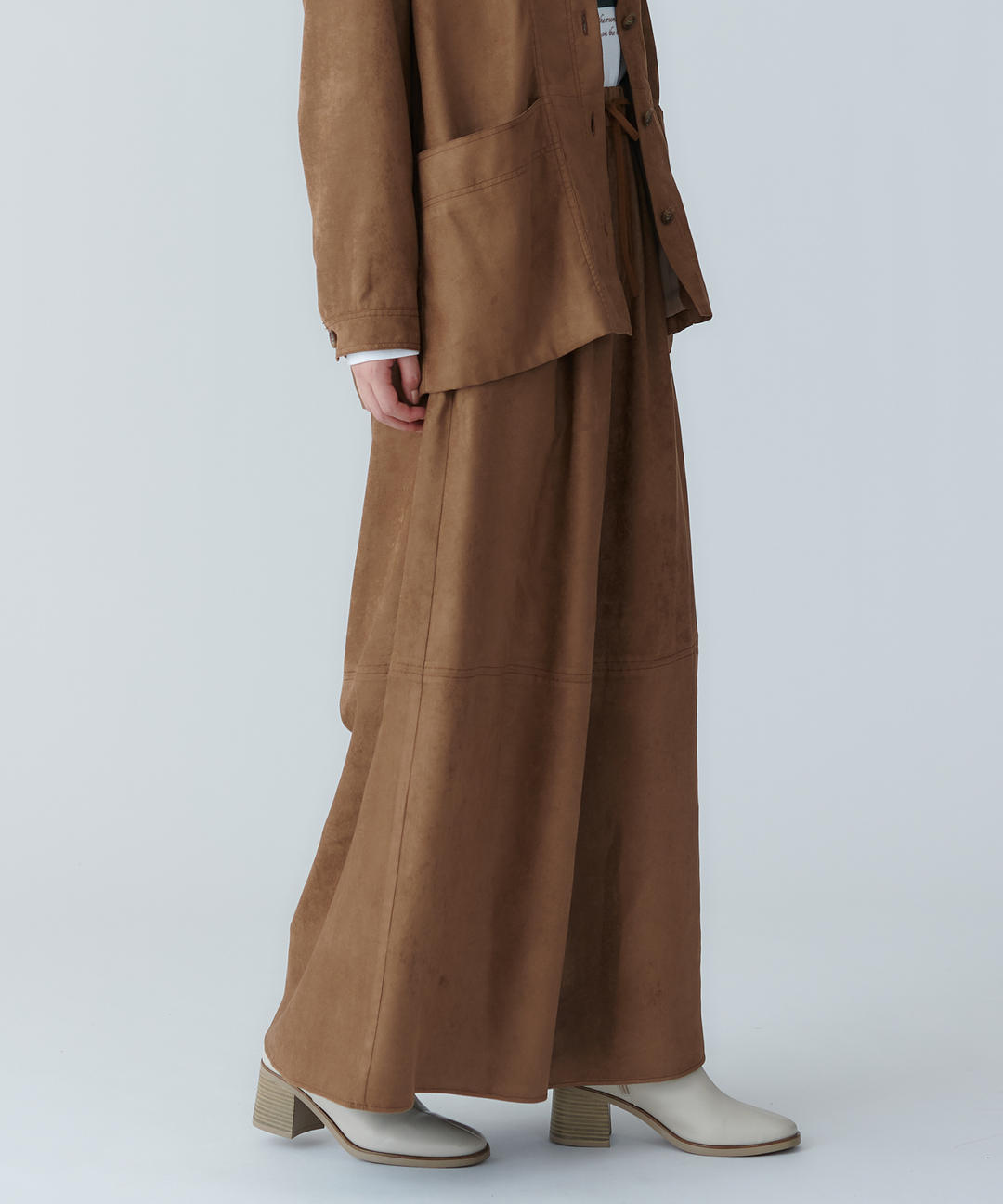 フェイクスエードワイドパンツ