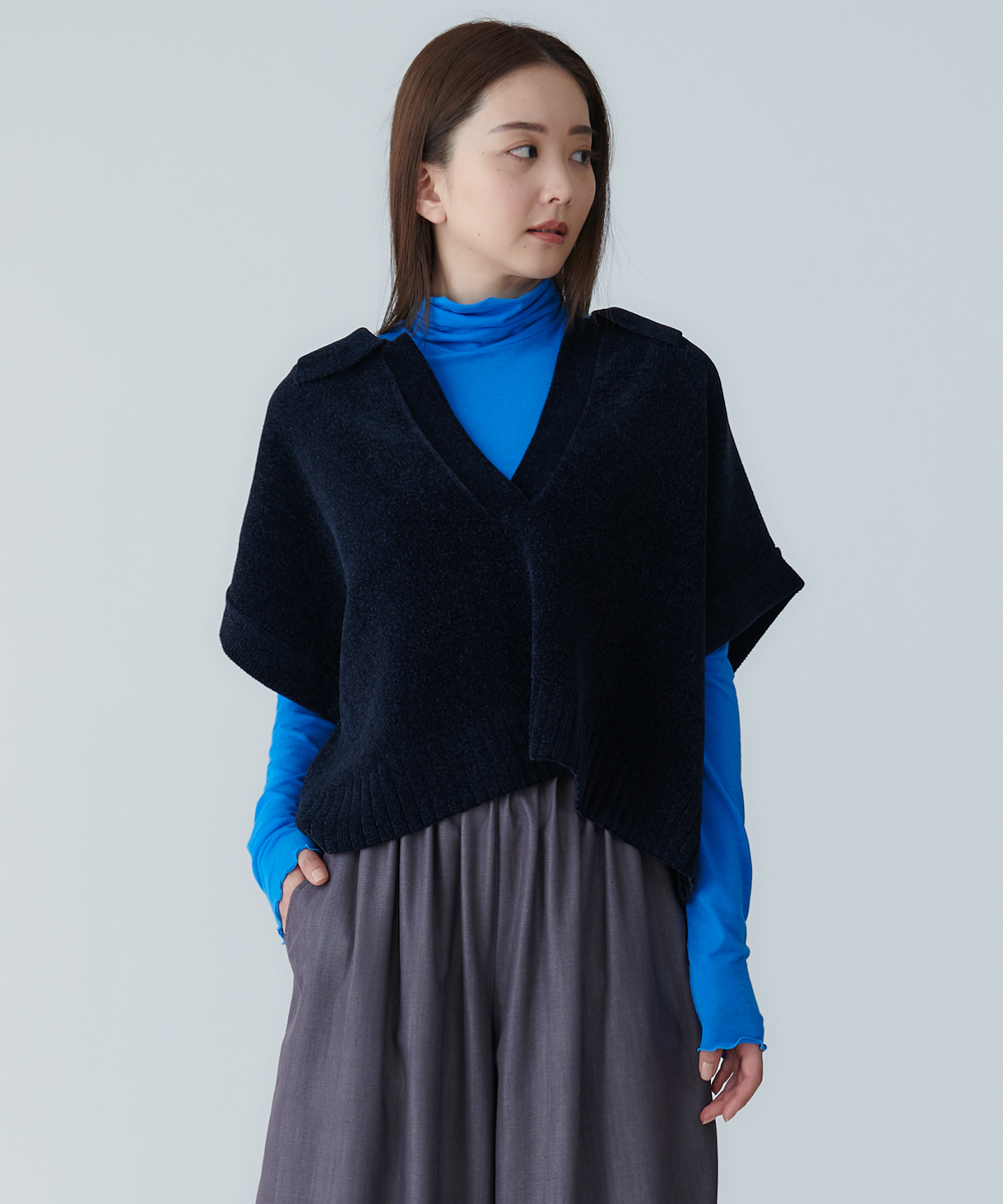 モデル　H：167cm / 38 / ブルー