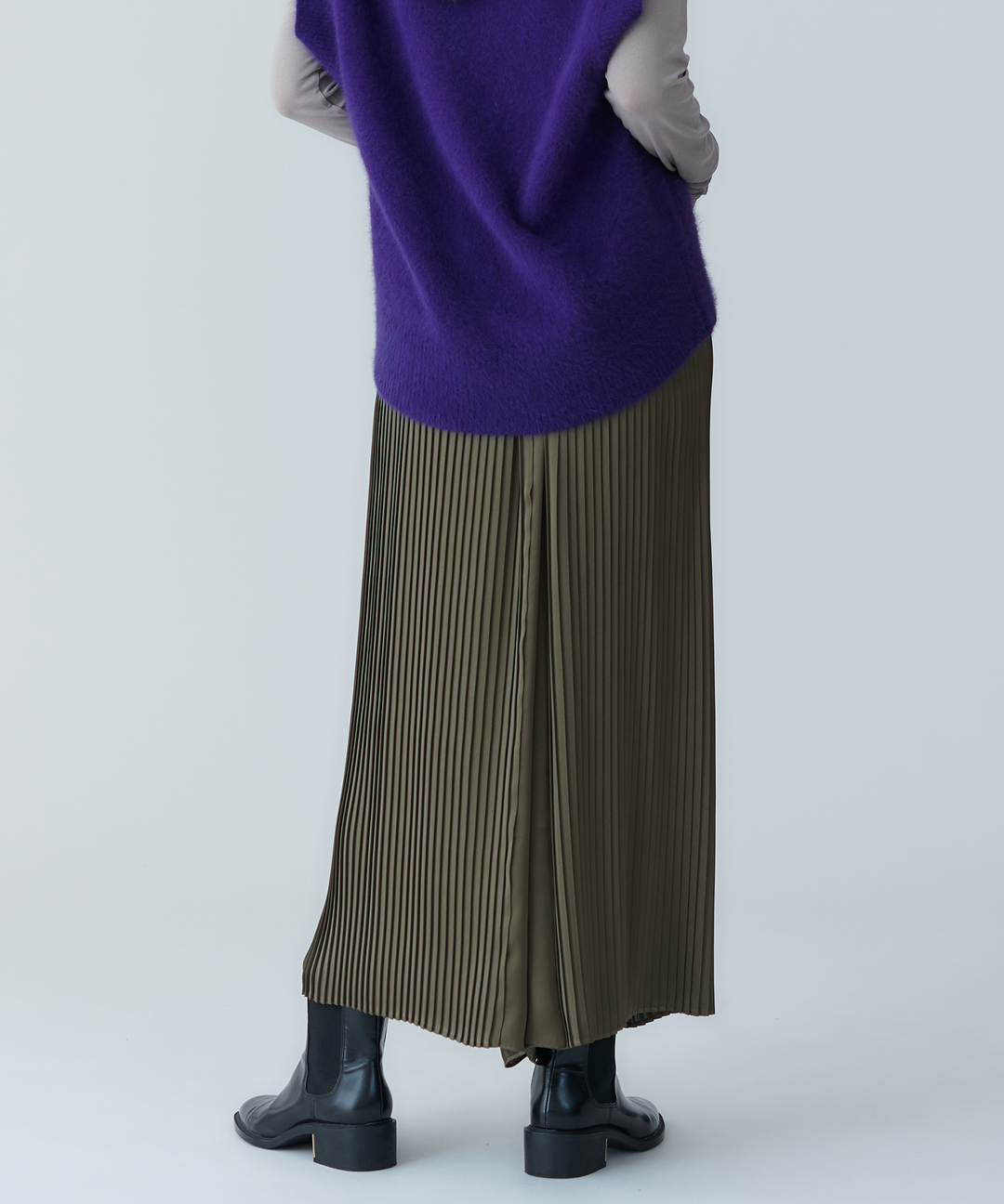 ヴィンテージサテンプリーツパンツ