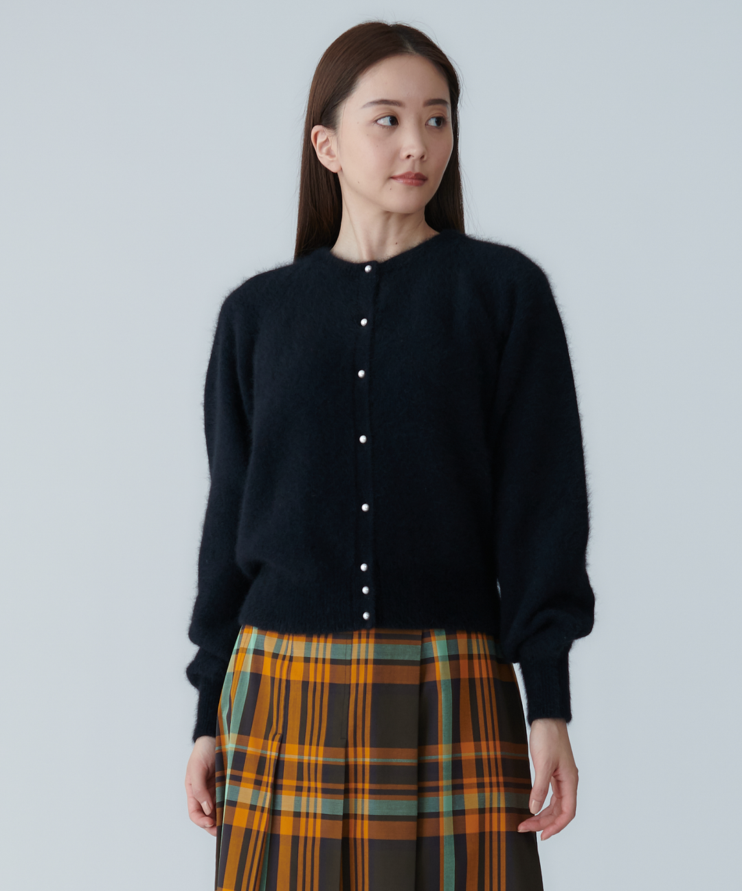 フォックス混コンパクトパールカーディガン – FACE SANS FARD フォックス混コンパクトパールカーディガン – FACE SANS FARD