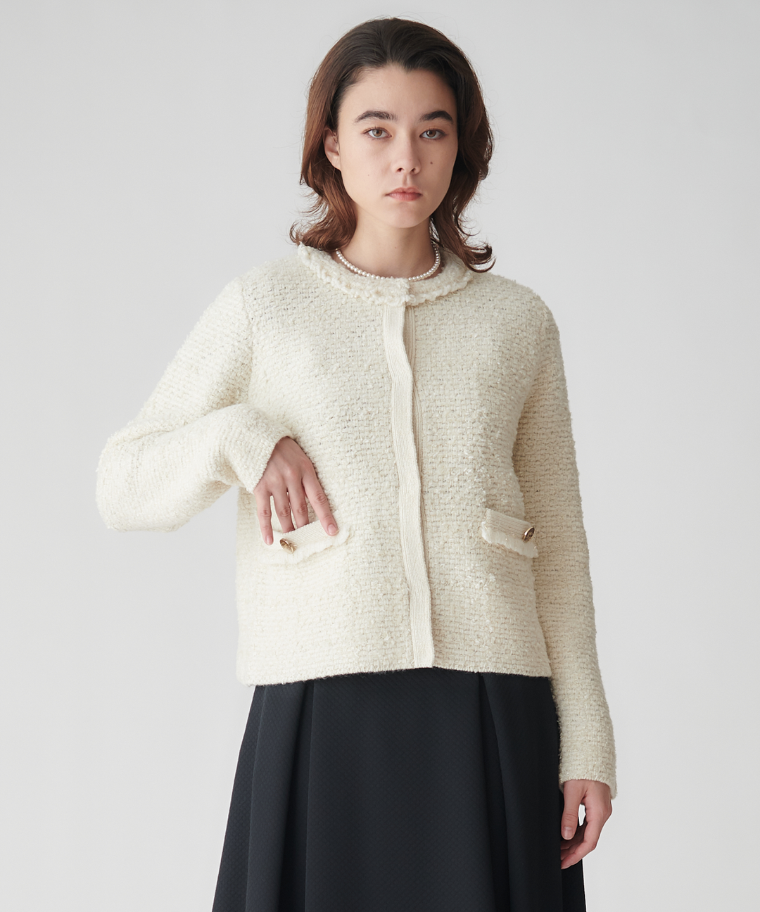 5Gツィードニットジャケット – FACE SANS FARD 5Gツィードニットジャケット – FACE SANS FARD