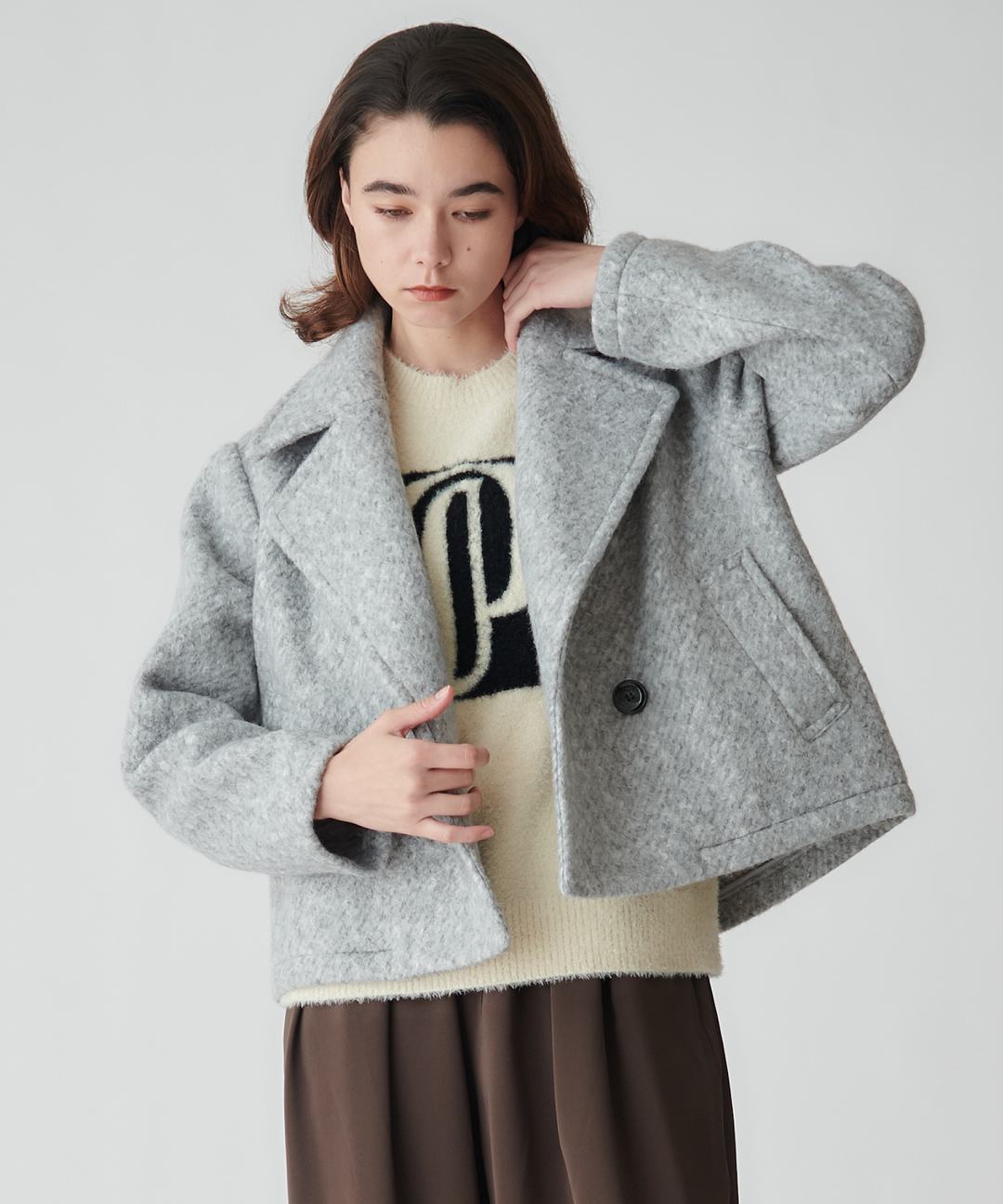 ビッグカラーショートコート – FACE SANS FARD ビッグカラーショートコート – FACE SANS FARD