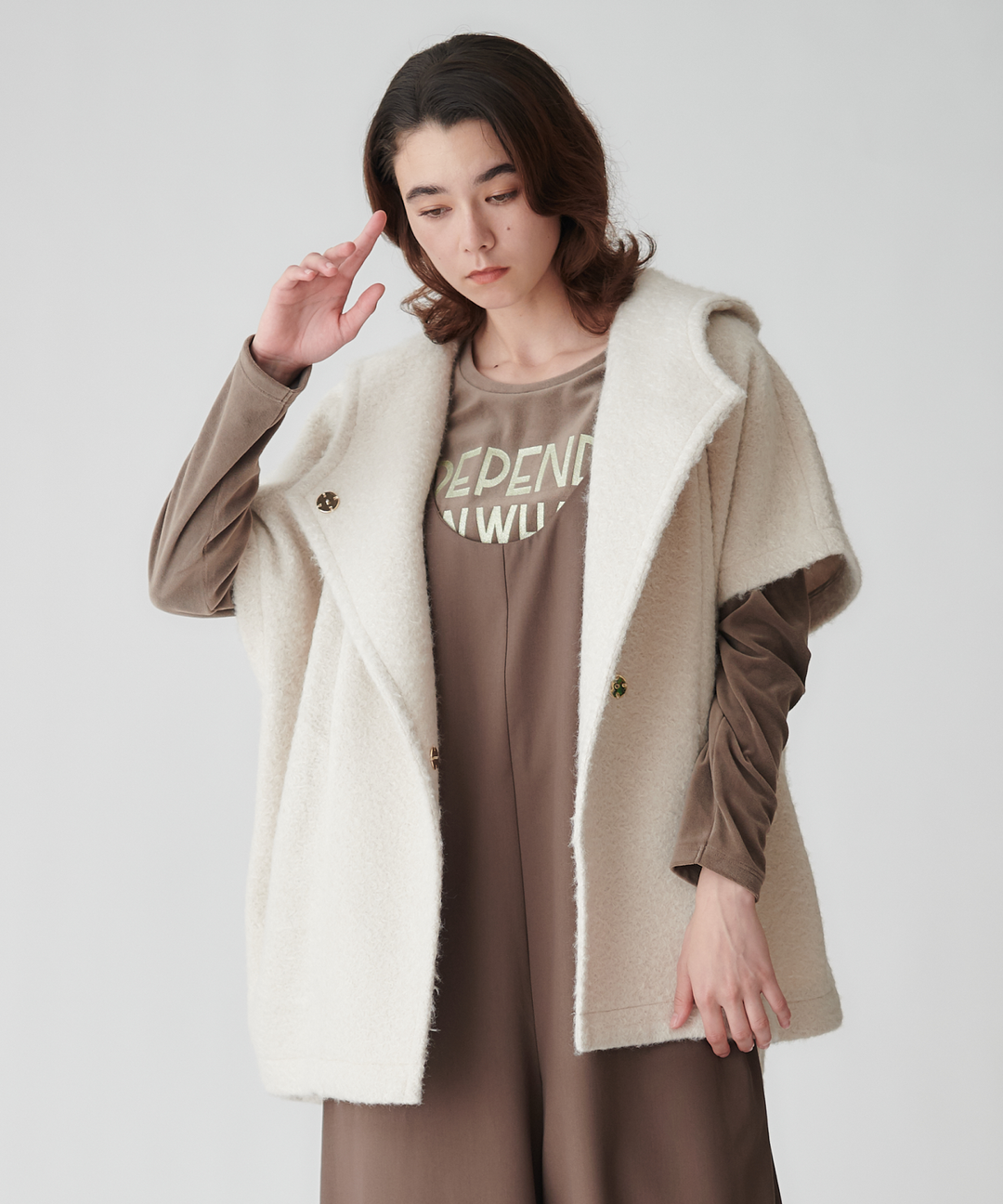 スタンドフードポンチョ – FACE SANS FARD スタンドフードポンチョ – FACE SANS FARD