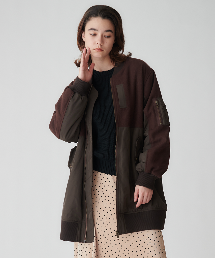 異素材ドッキングブルゾン – FACE SANS FARD