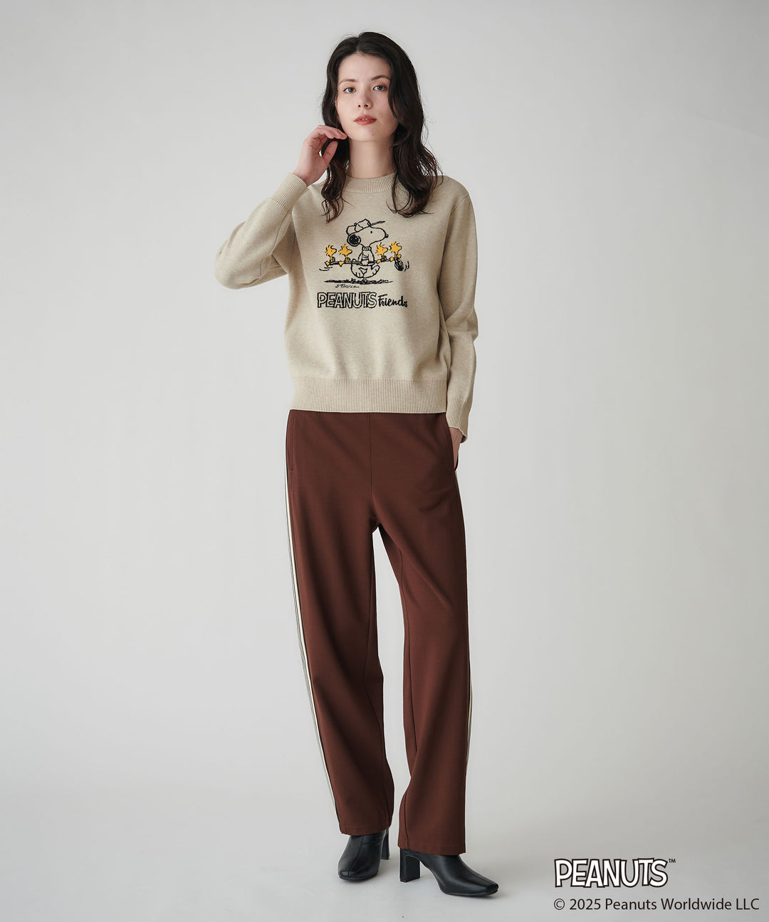 PEANUTS(SNOOPY)コラボジャガードニット