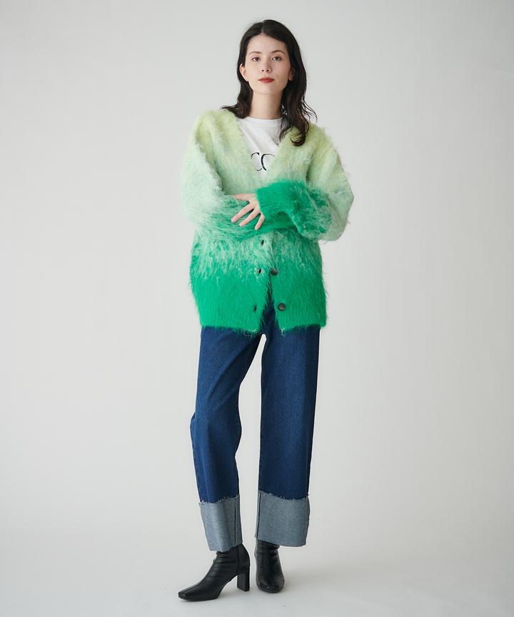 ロールアップストレートデニムパンツ
