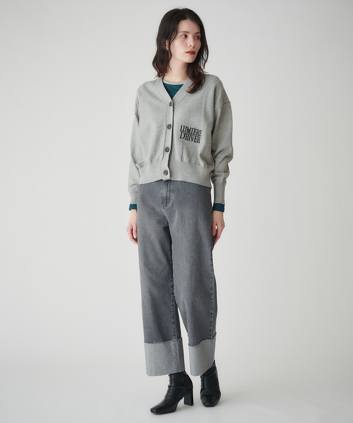 ロールアップストレートデニムパンツ