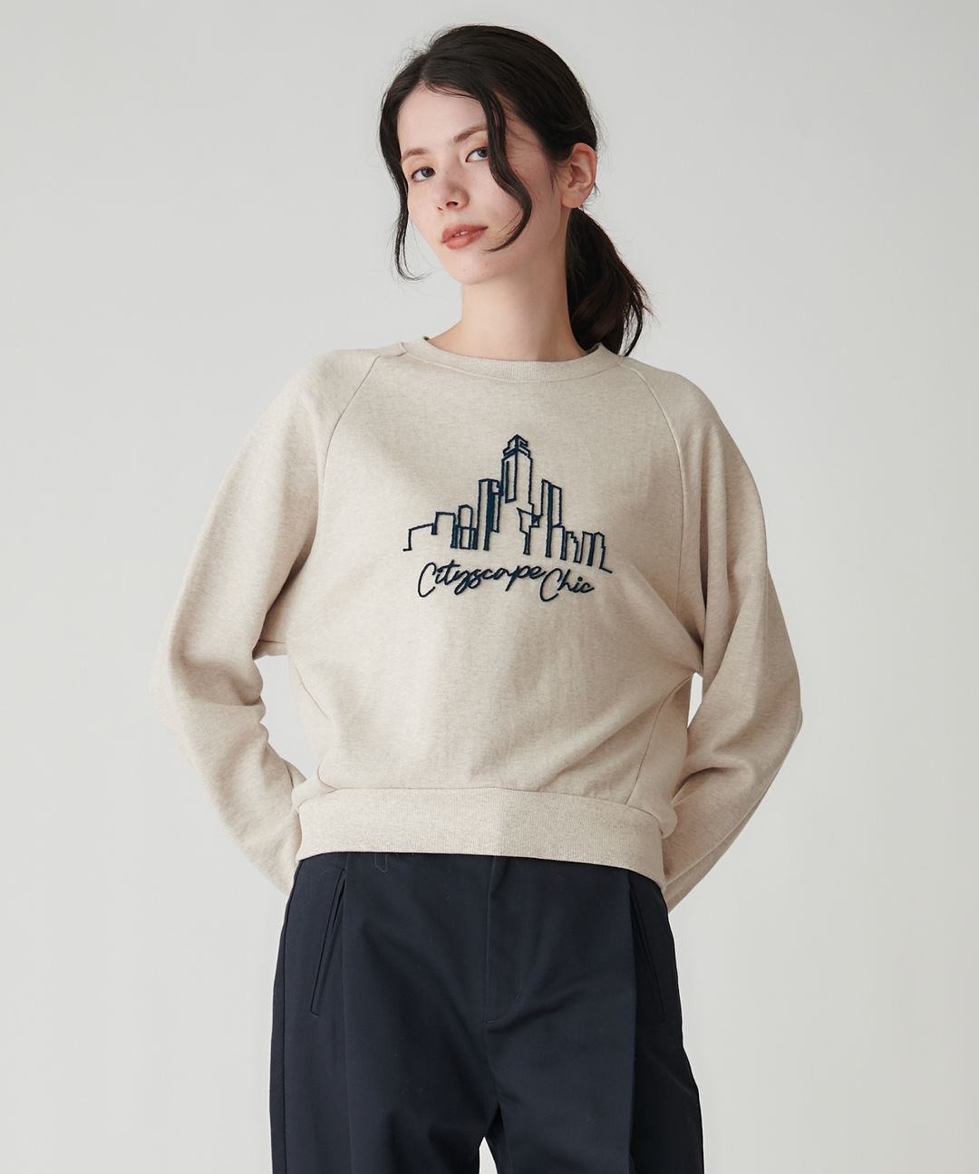 配色エンブロイダリートップス