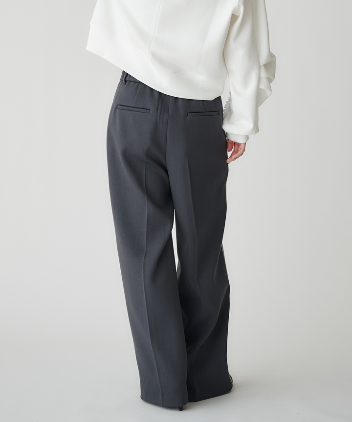 二重織ハイウエストワイドパンツ