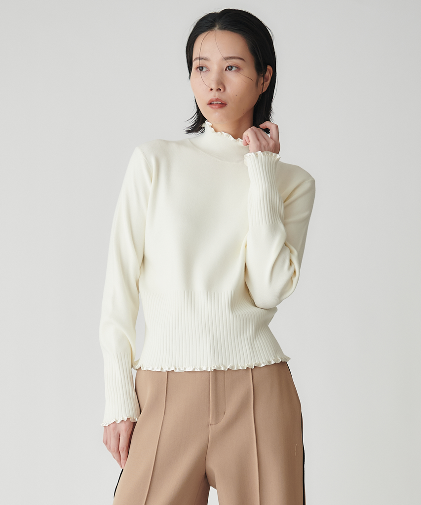 サテンテープフリルニット – FACE SANS FARD