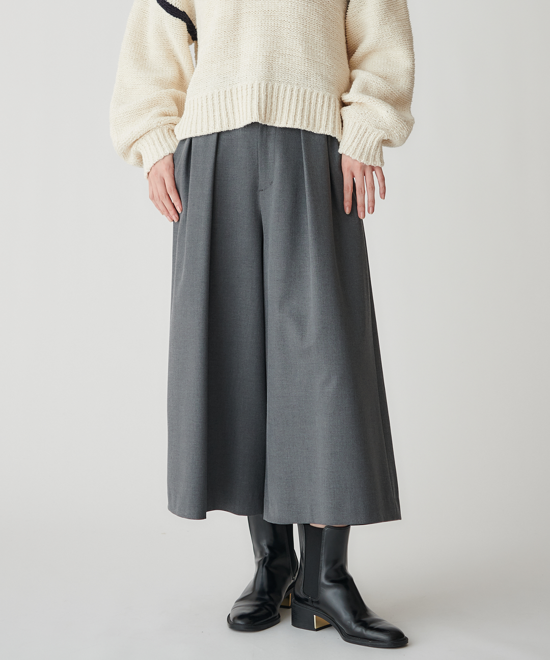 ハイウエストワイドパンツ