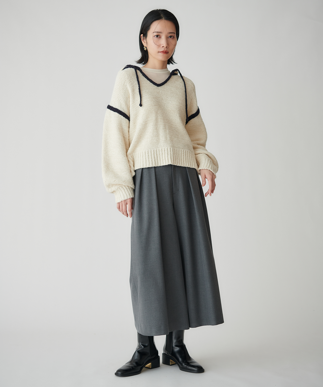 ハイウエストワイドパンツ