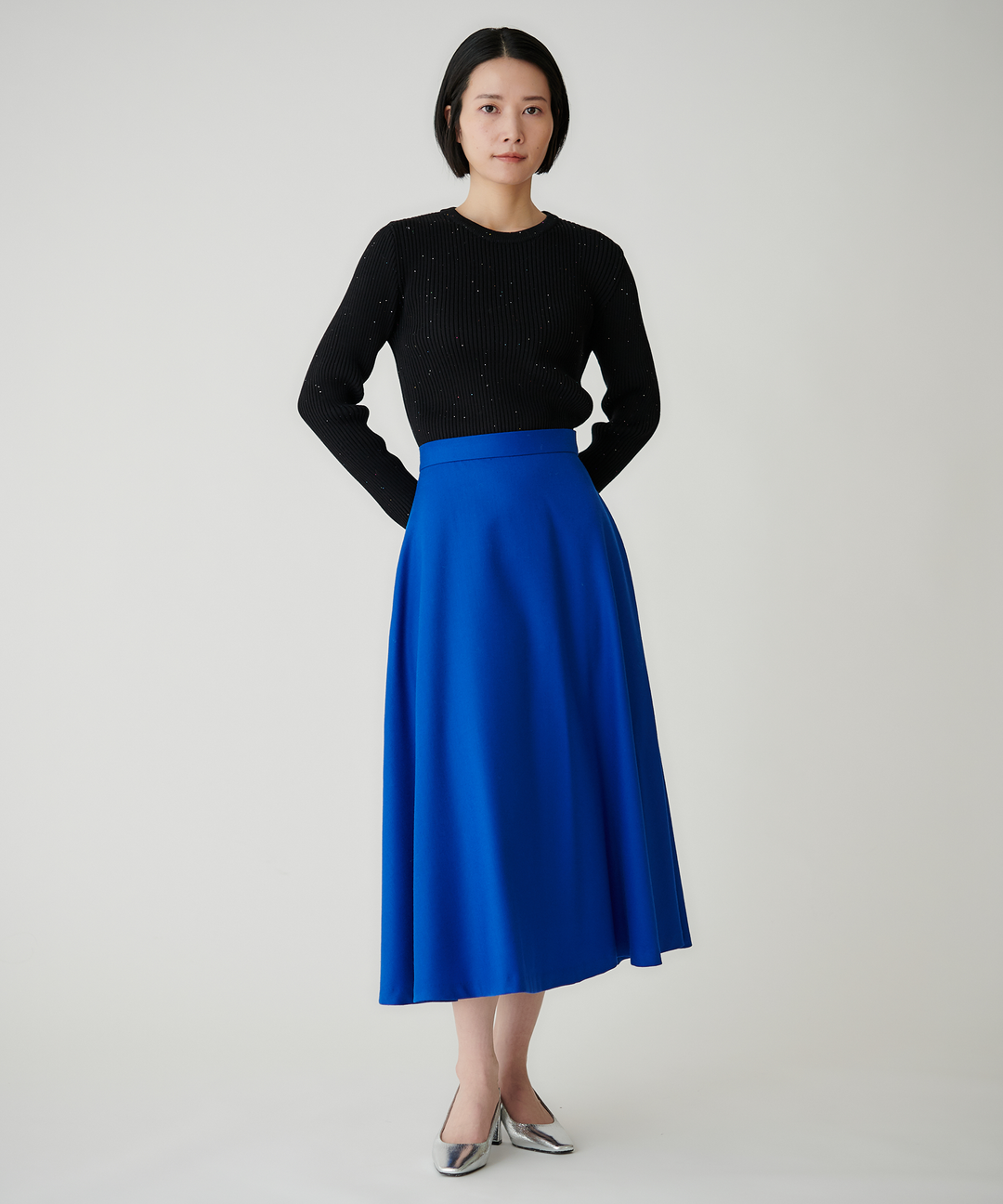ウールサキソニーサーキュラースカート