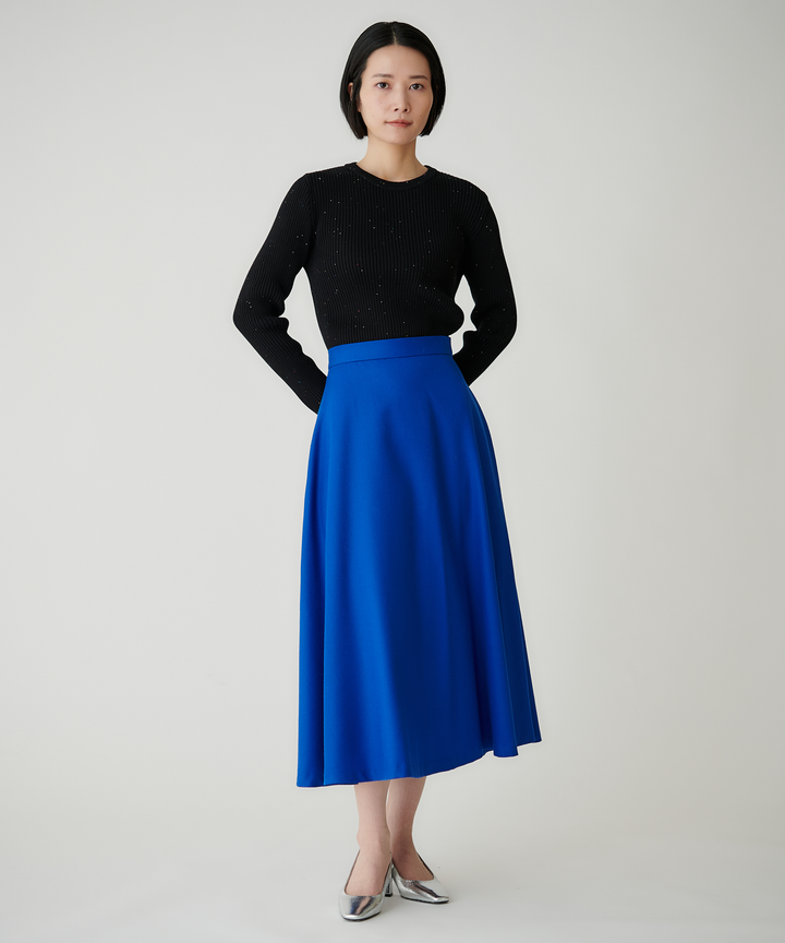 ウールサキソニーサーキュラースカート