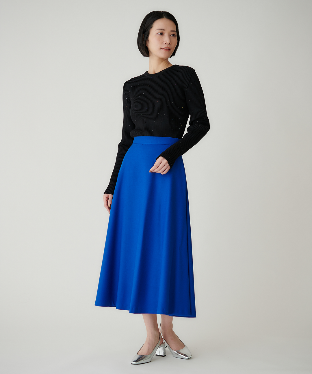ウールサキソニーサーキュラースカート
