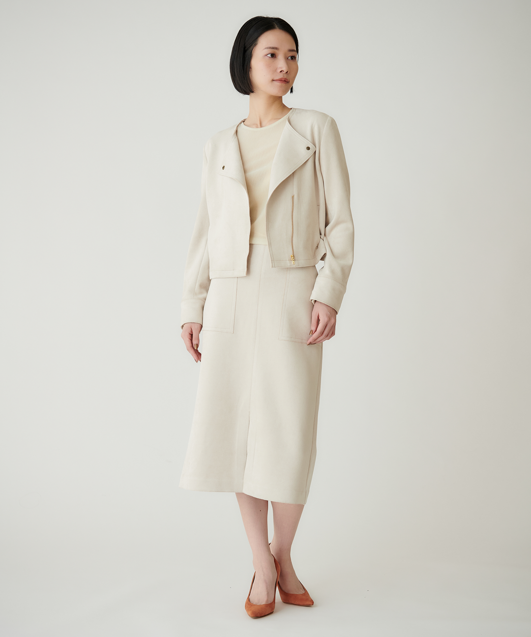 ストレッチノーカラージャケット