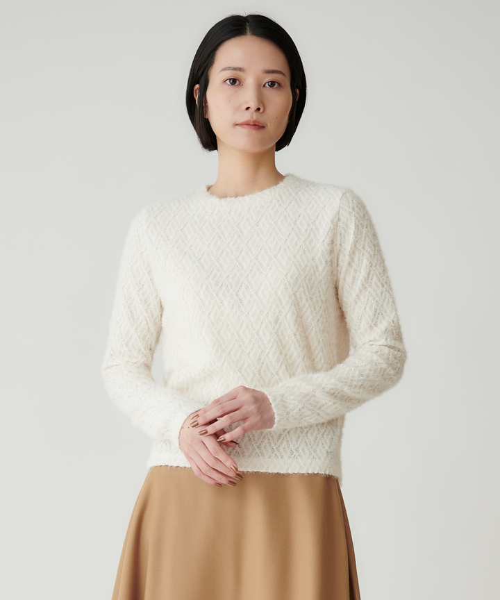 ダイヤジャガードクルーネックインナー